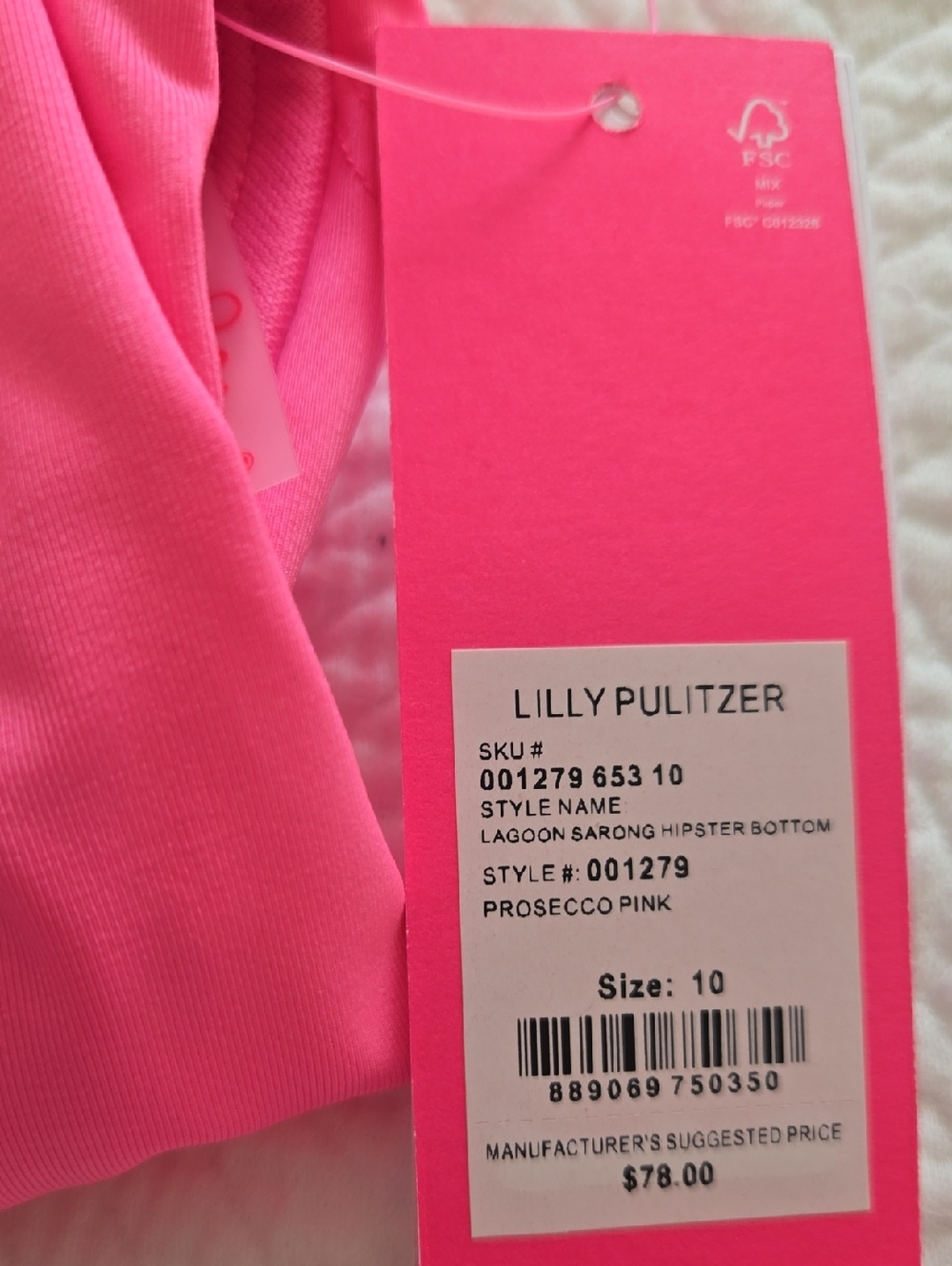 Lilly Pulitzer Leven Top And Lagoon Sarong Hipster Bottom - Picture 12 of 16